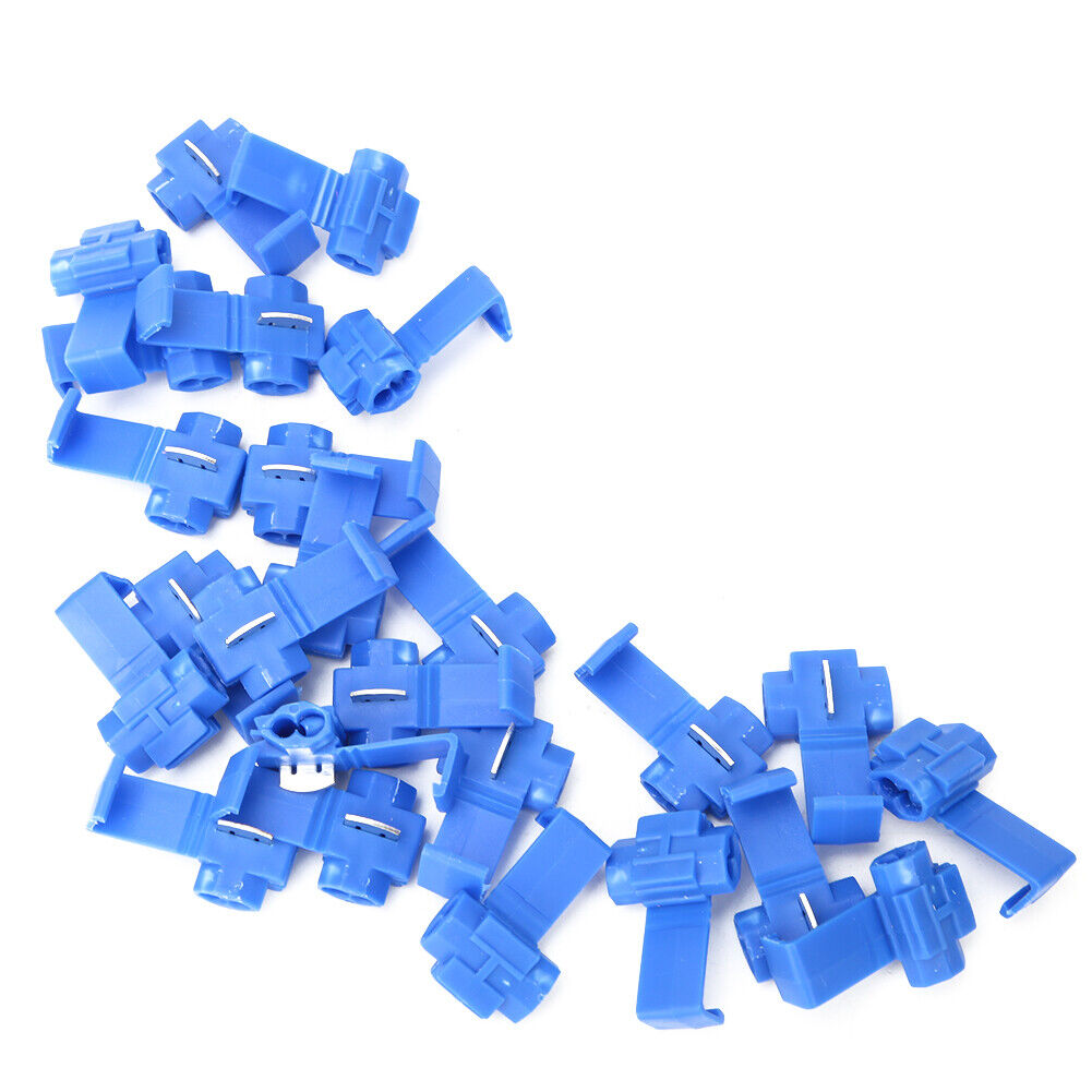 25Pcs Blue Solderless Quick Splice Snap Wire Connector 0.75-2.5mm/AWG 14 To 18♡