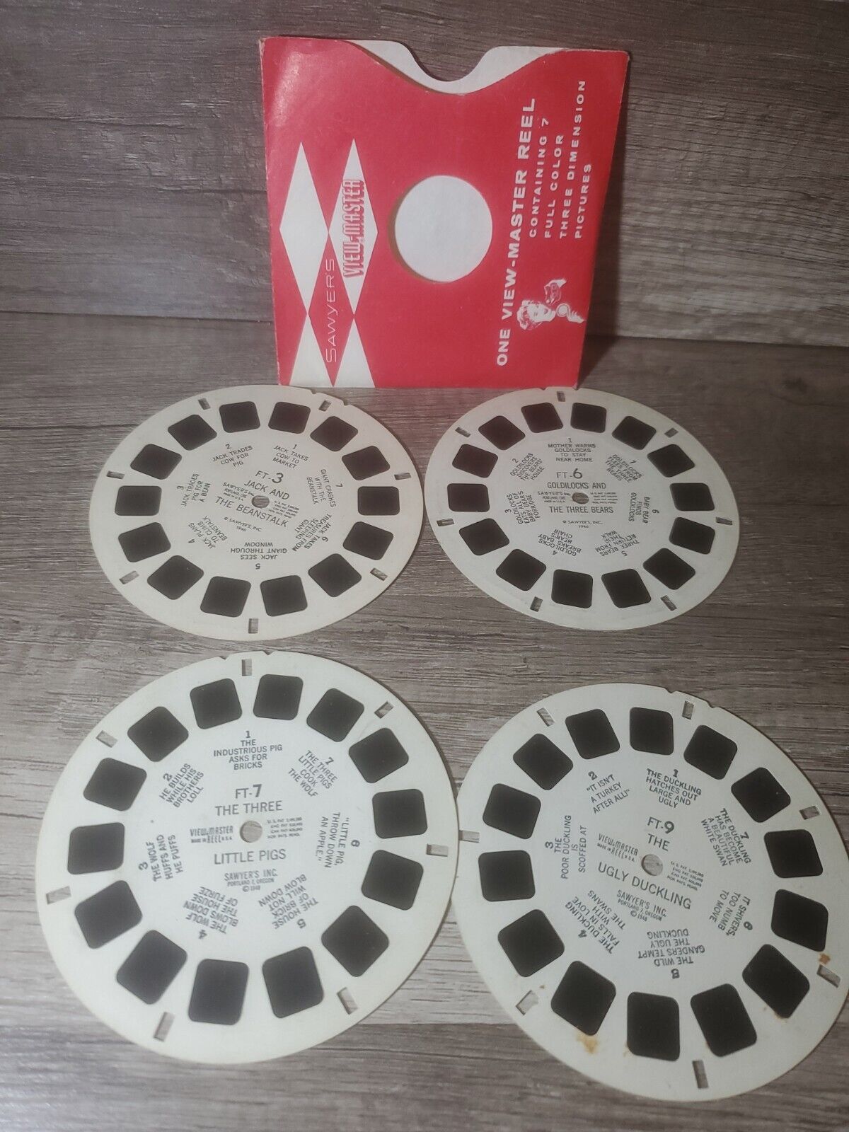 VINTAGE VIEW-MASTER PICTURES REELS 4 DIFFERENT TYPES