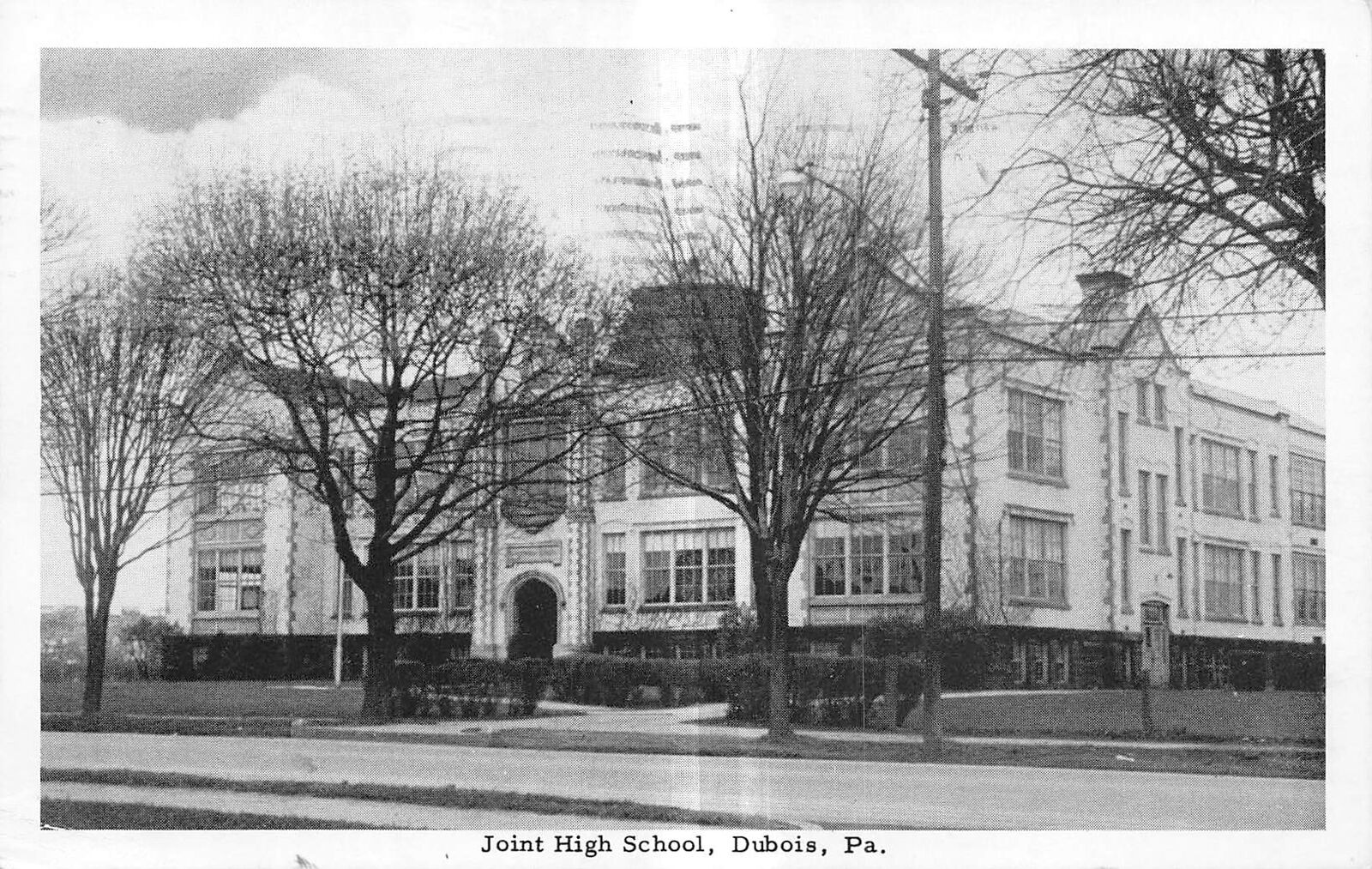 DUBOIS Pennsylvania postcard Clearfield County Joint High School
