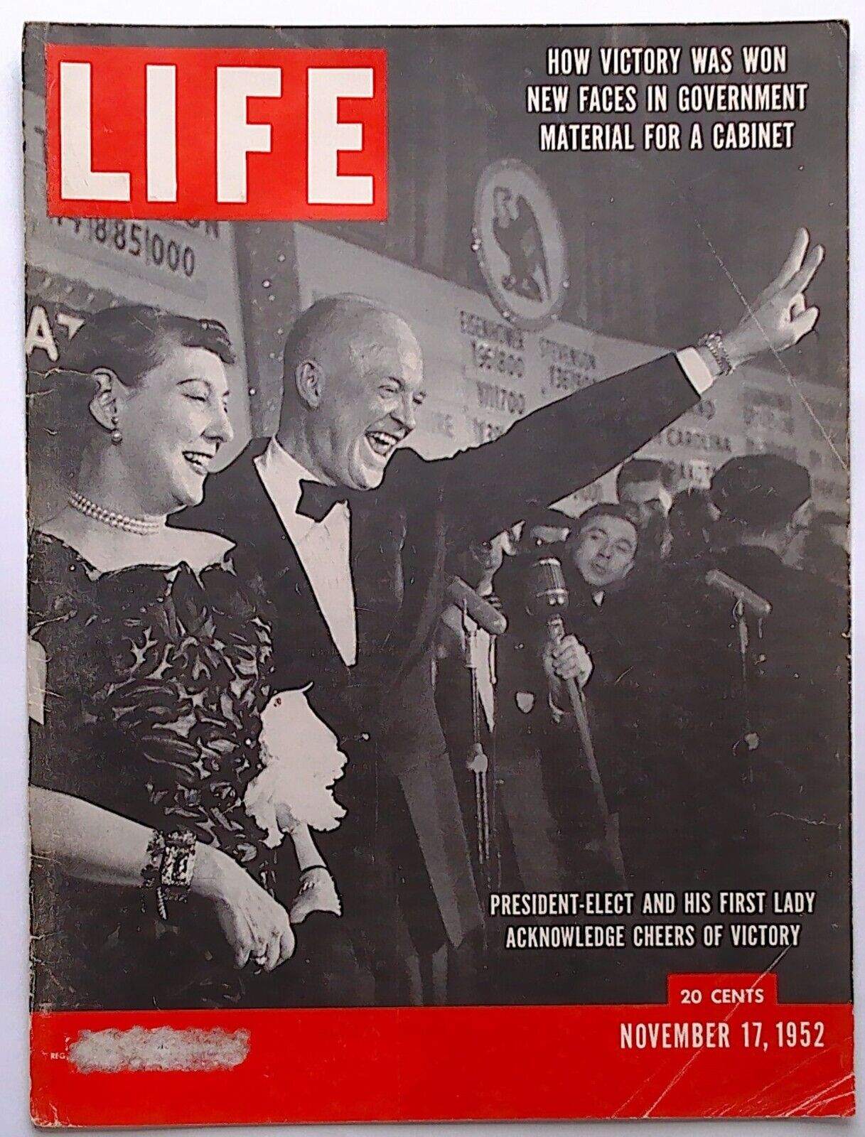 Life Magazine Cover Only ( President-Elect and First lady ) November 17, 1952
