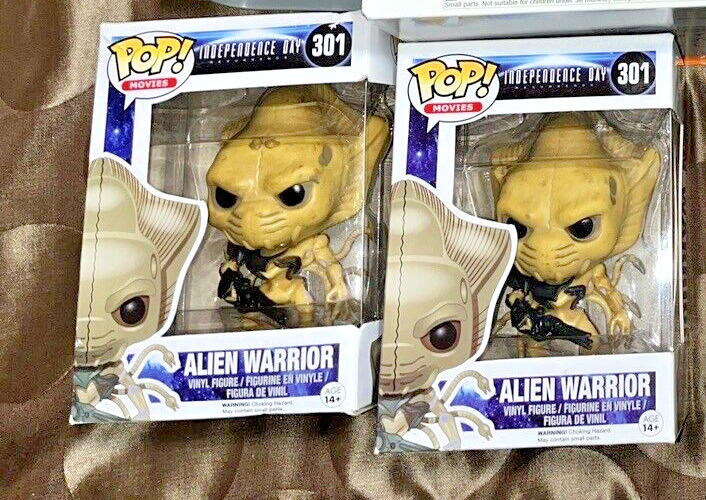 Funko Pop Alien Warrior #301 figure Movies Independence Day- lot of 2-