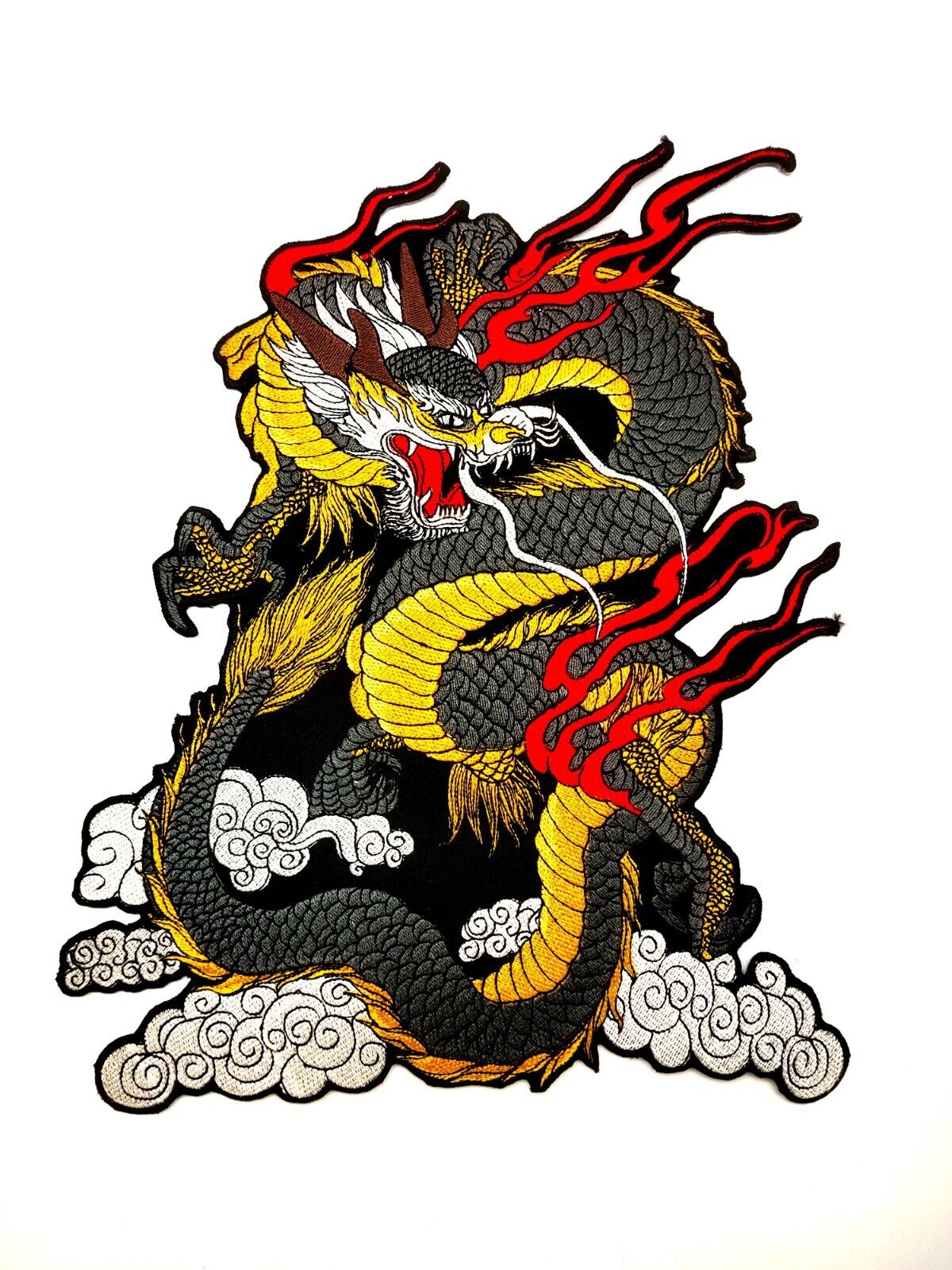 Chinese Dragon Japanese Iron On Patch Embroidered Applique DIY Large Back Jacket