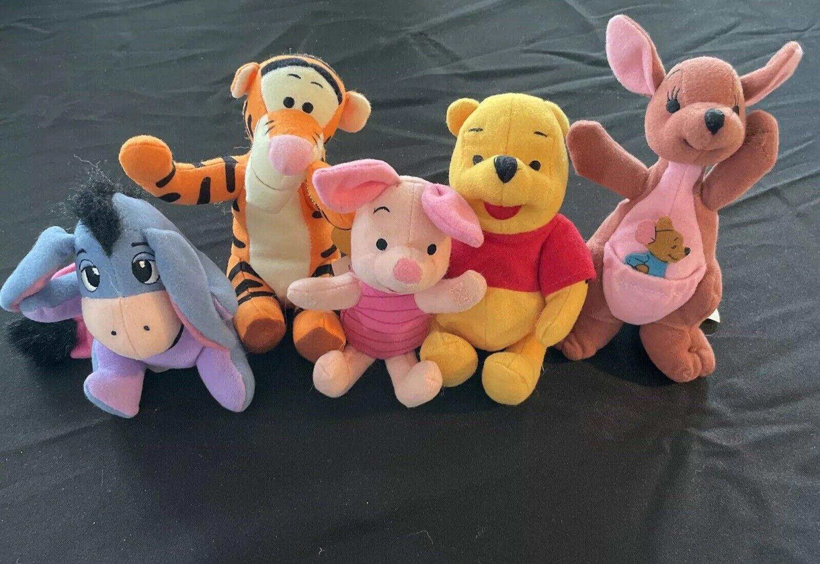 Lot of 5 Vintage 1997 Winnie The Pooh Plush Toys Pooh Piglet Tigger Eeyore Kanga