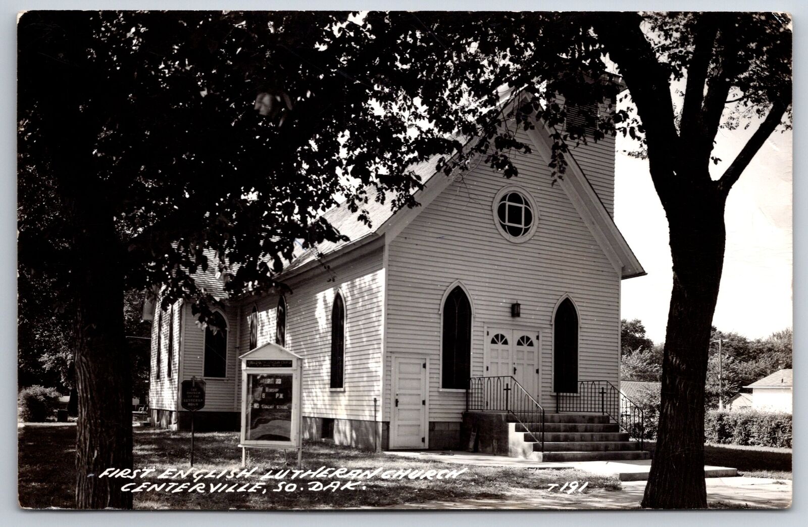 Centerville South Dakota~1st English Lutheran Church~1940s RPPC