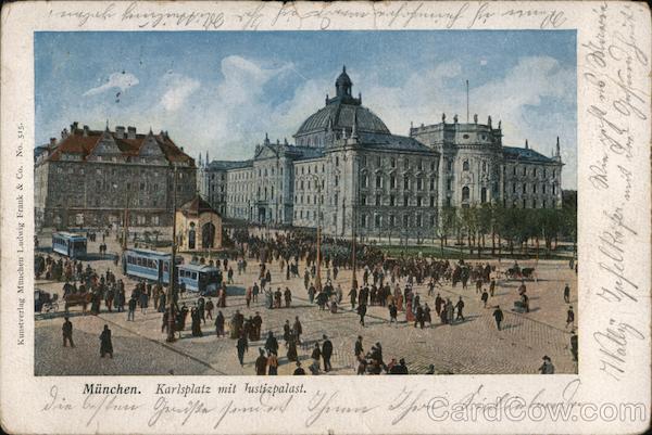Germany 1901 Karls Place with Palace of Justice,Munich Ludwig Frank & Co.
