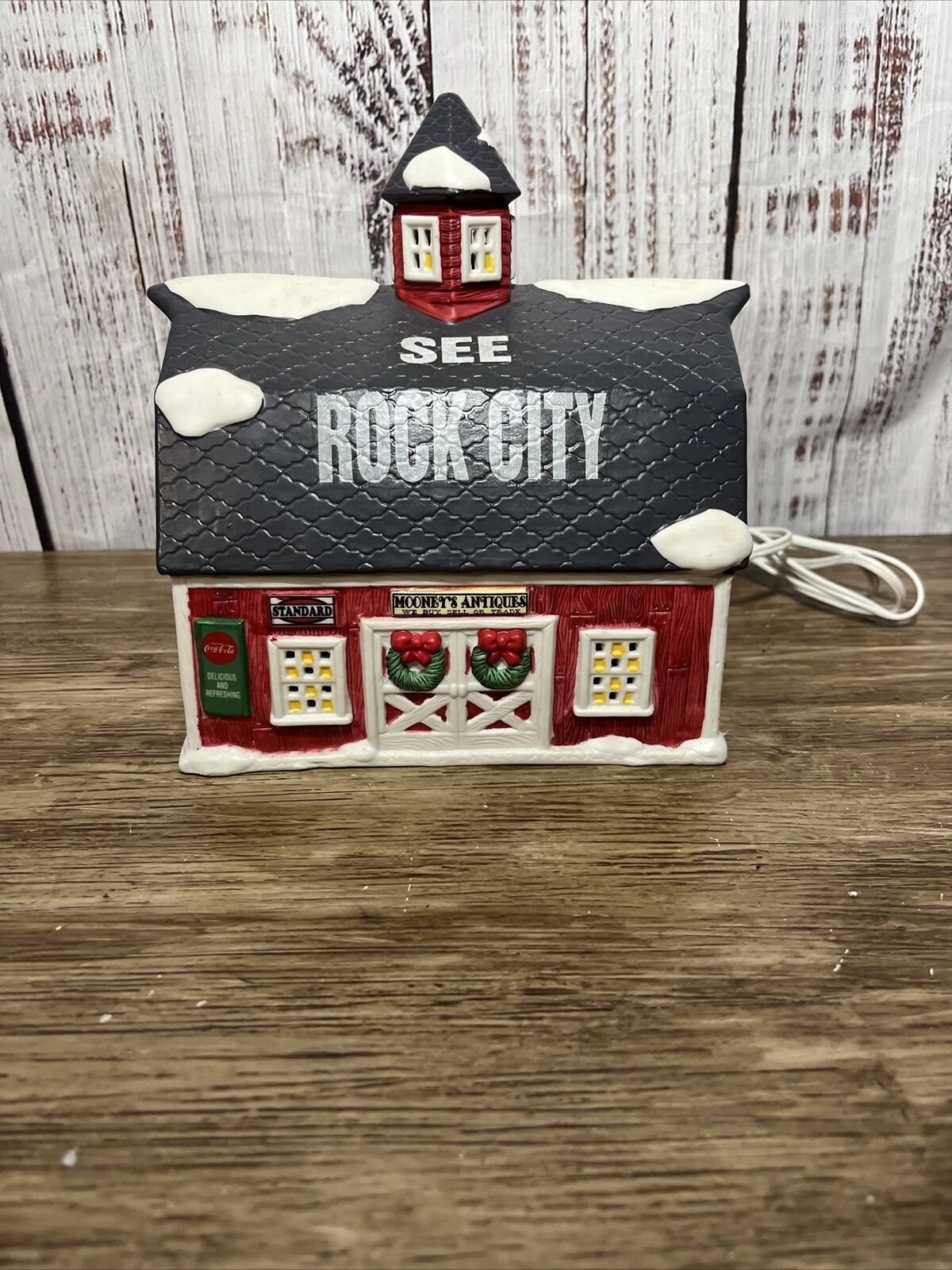 1993 COCA COLA Town Square Collection Mooney's Antique Barn See Rock City