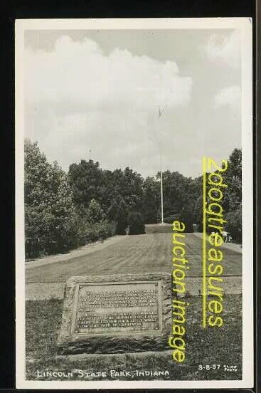 RPPC LINCOLN CITY IN STATE PARK INDIANA WOODED KNOLL VU Old Real Photo Ind