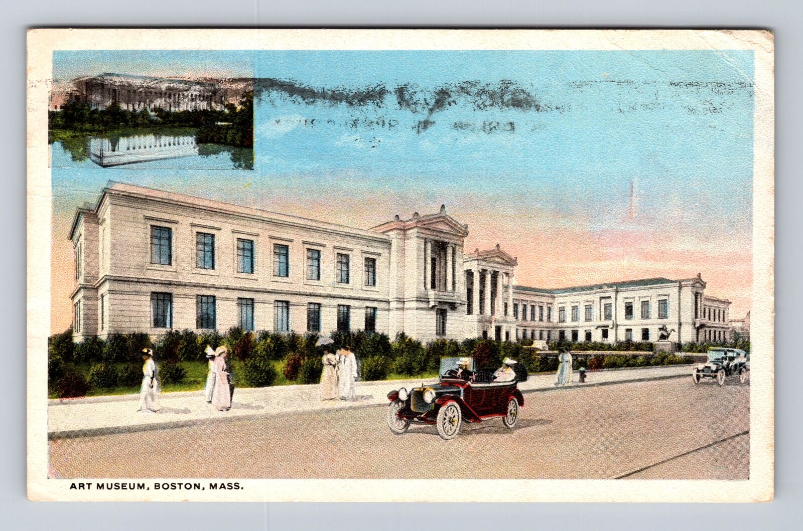 Boston MA-Massachusetts, Art Museum, Antique, Vintage Souvenir Postcard