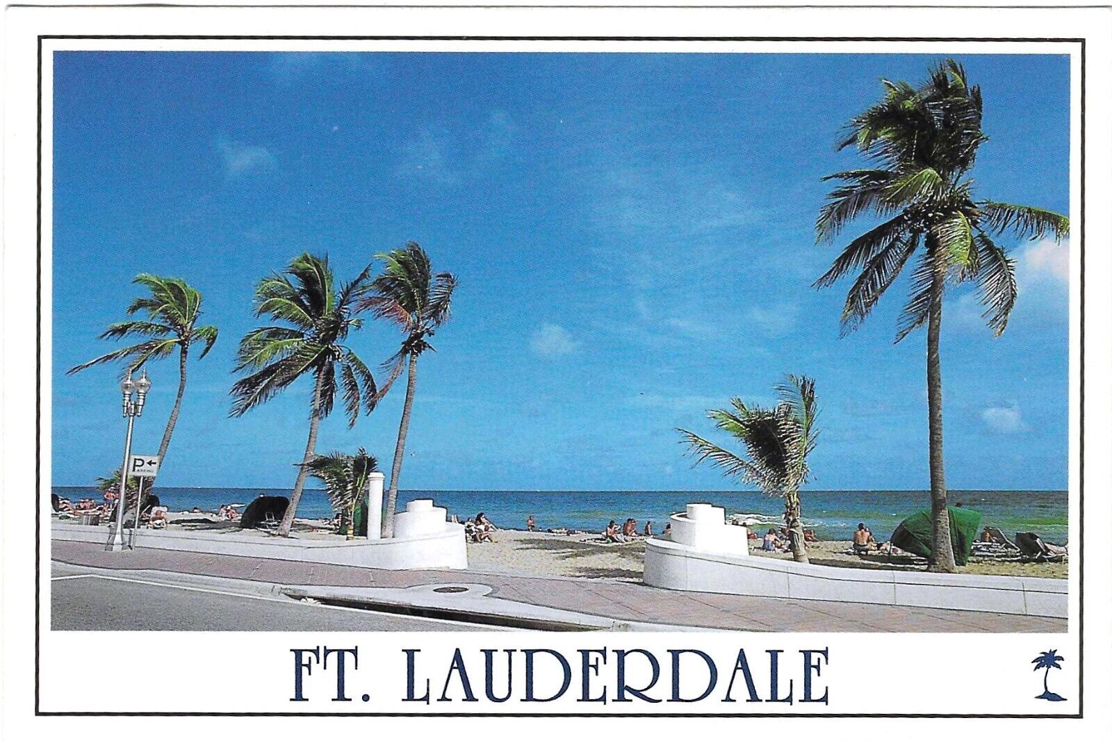 Vintage Florida Chrome Postcard Fort Ft Lauderdale Beach