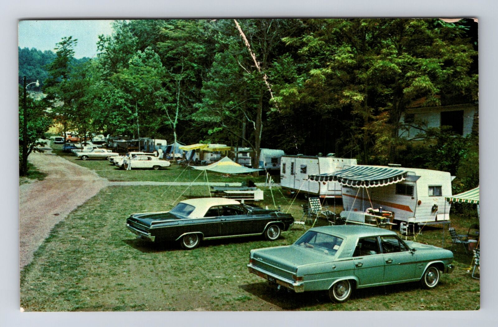 Roanoke VA-Virginia, Modern Camping Grounds, Antique, Vintage Postcard