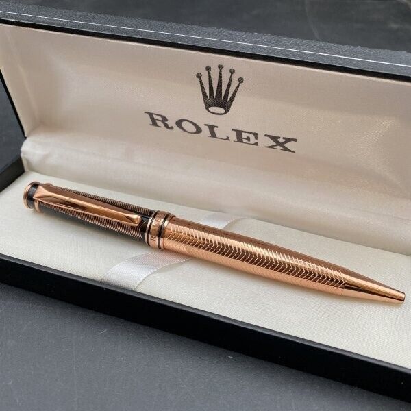 UNUSED ROLEX Novelty Ballpoint Pen Vintage Blue ink with original Box from Japan