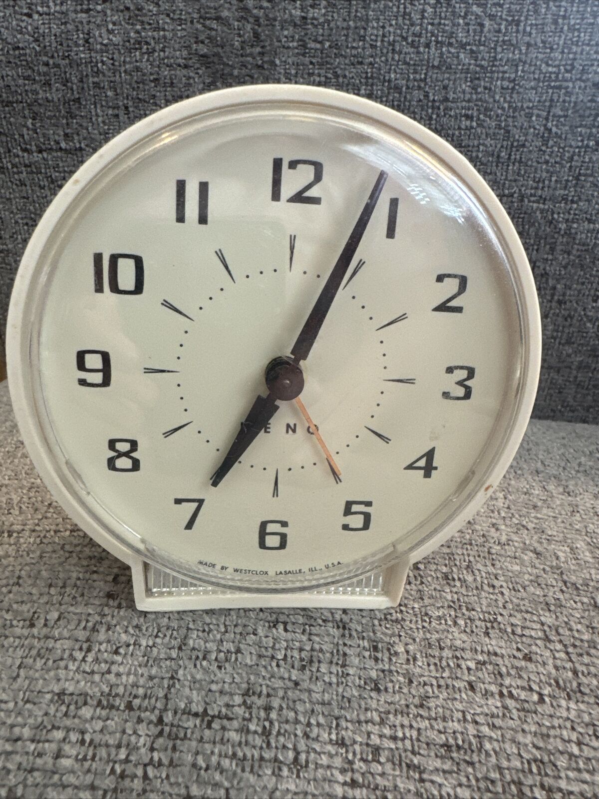 Westclox Keno Clock Alarm Vintage Wind Up 1960s Retro Home Décor Made USA Works