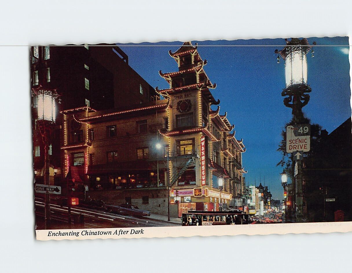Postcard Chinatown after Dark San Francisco California USA