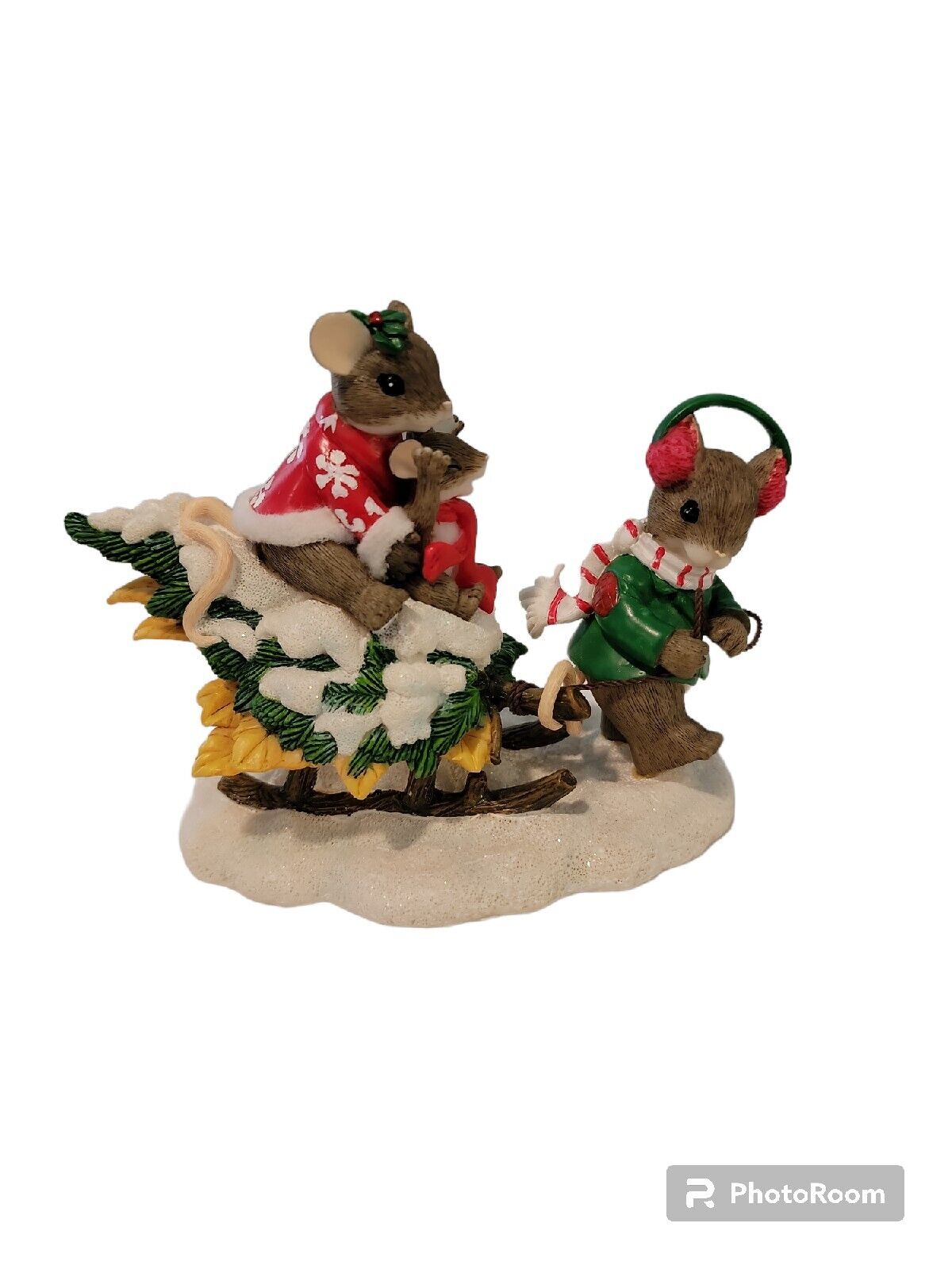 2008 Hamilton Charming Tails Home Tree Home of Christmas Cheer Collection Mice 
