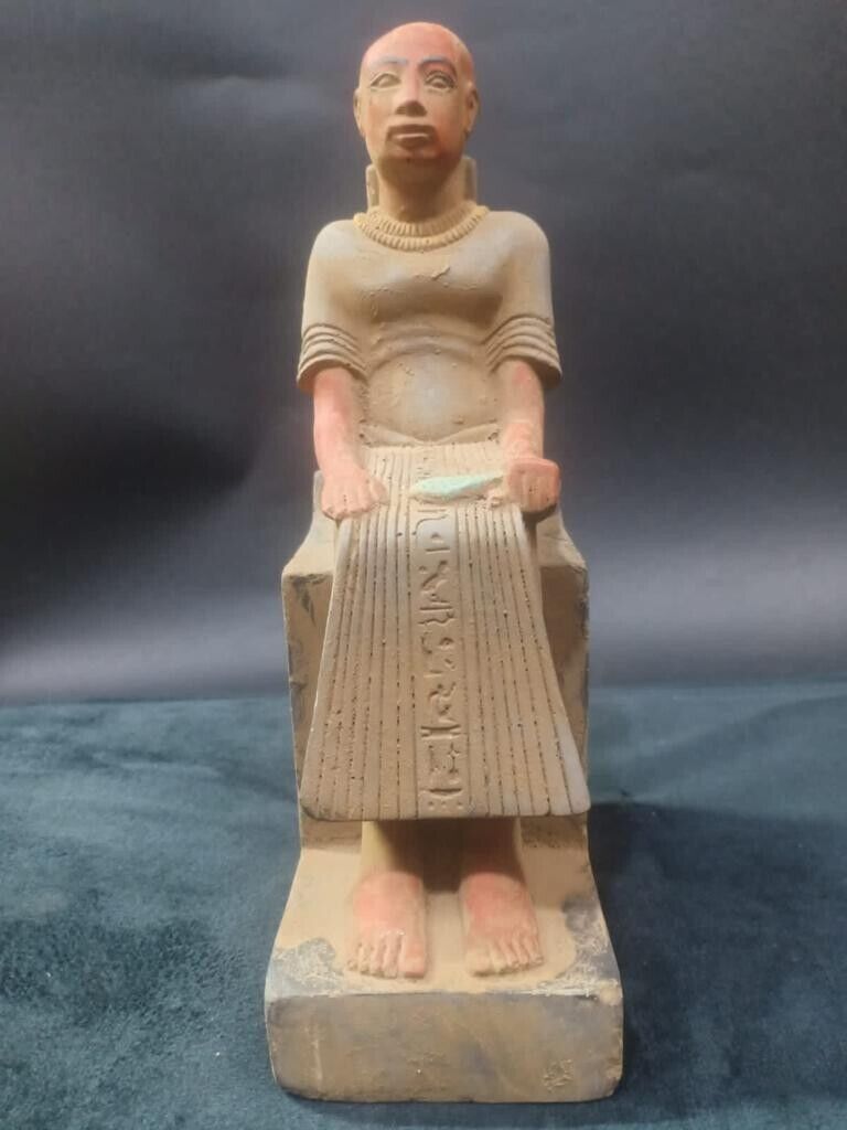 Rare Ancient Egyptian Antiques Statue Pharaonic of Imhotep God Geometry Egypt BC