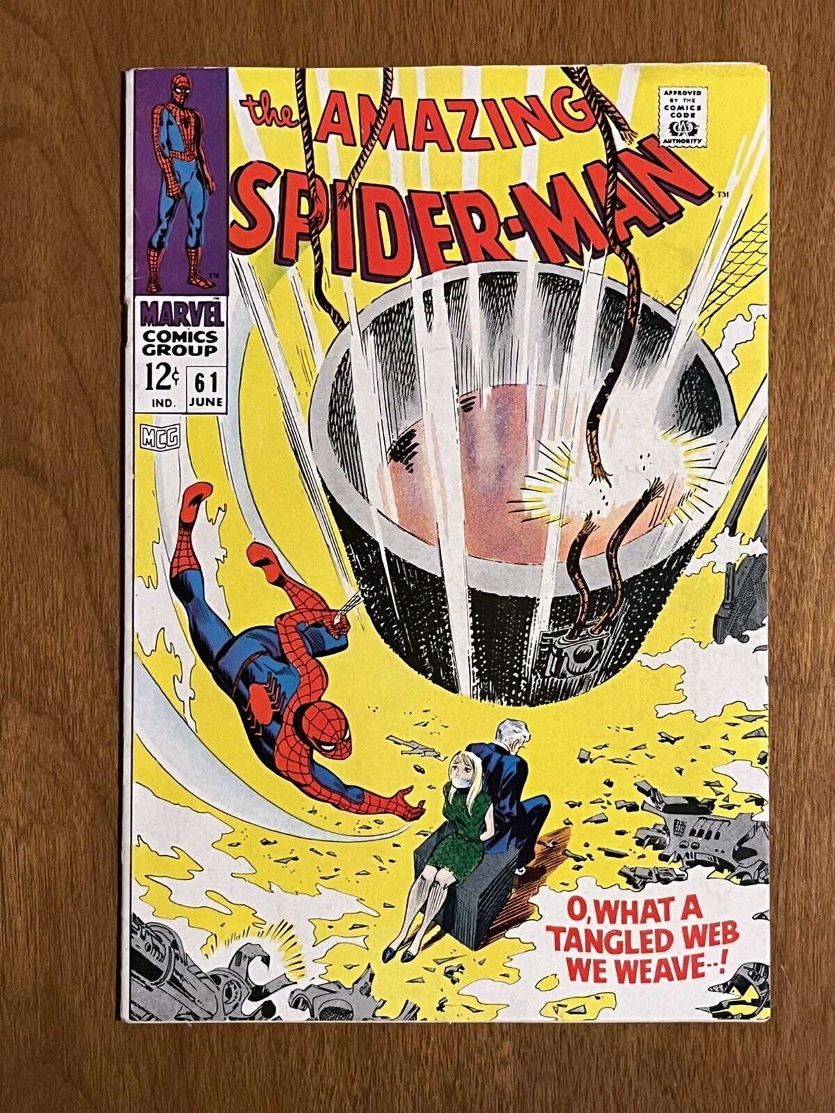 The Amazing Spider-Man #61/Silver Age Marvel Comic Book/1st Gwen Stacy Cover/VF-