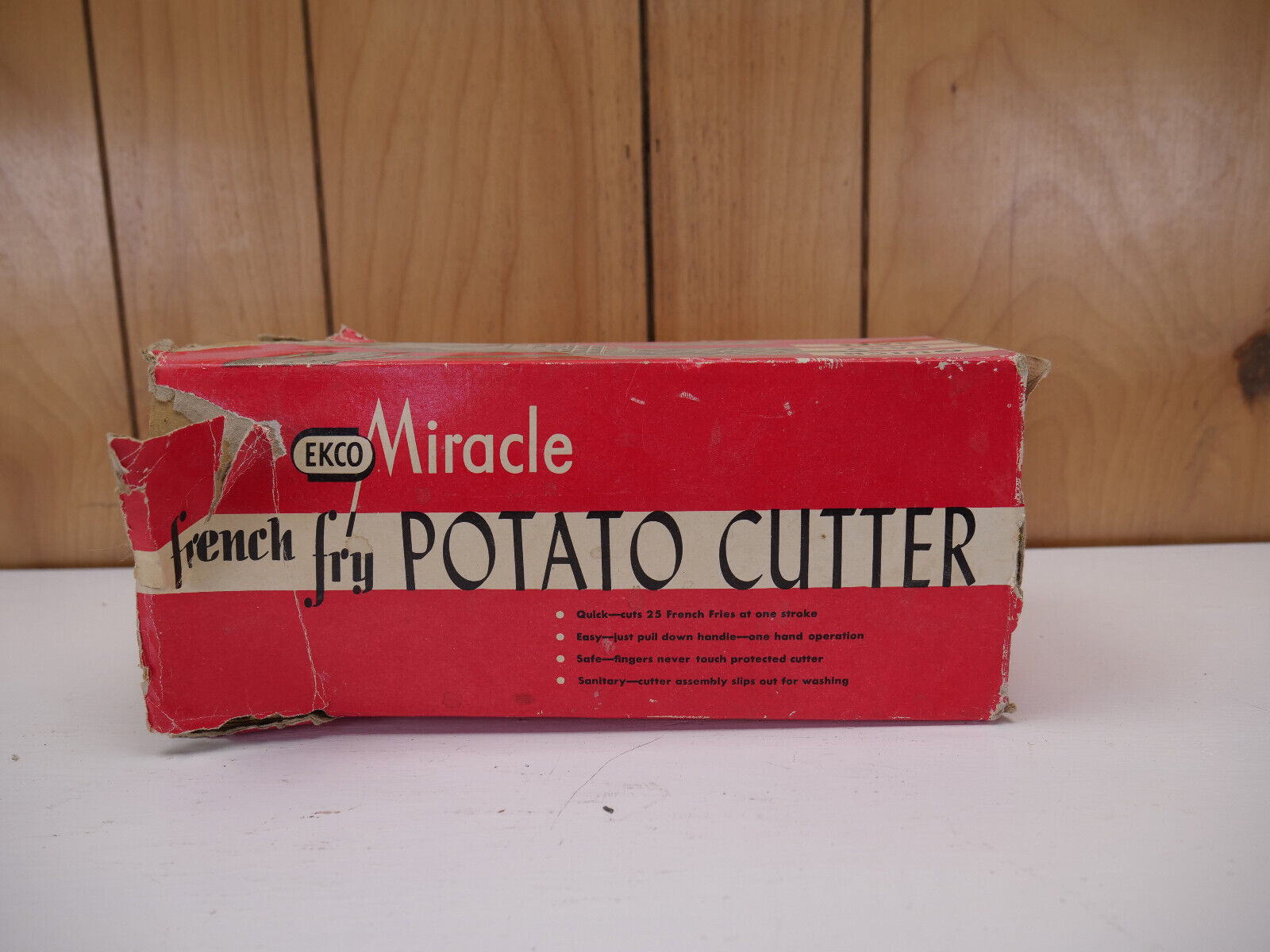 Vintage Ecko Miracle Metal French Fry Potato Cutter USA Made
