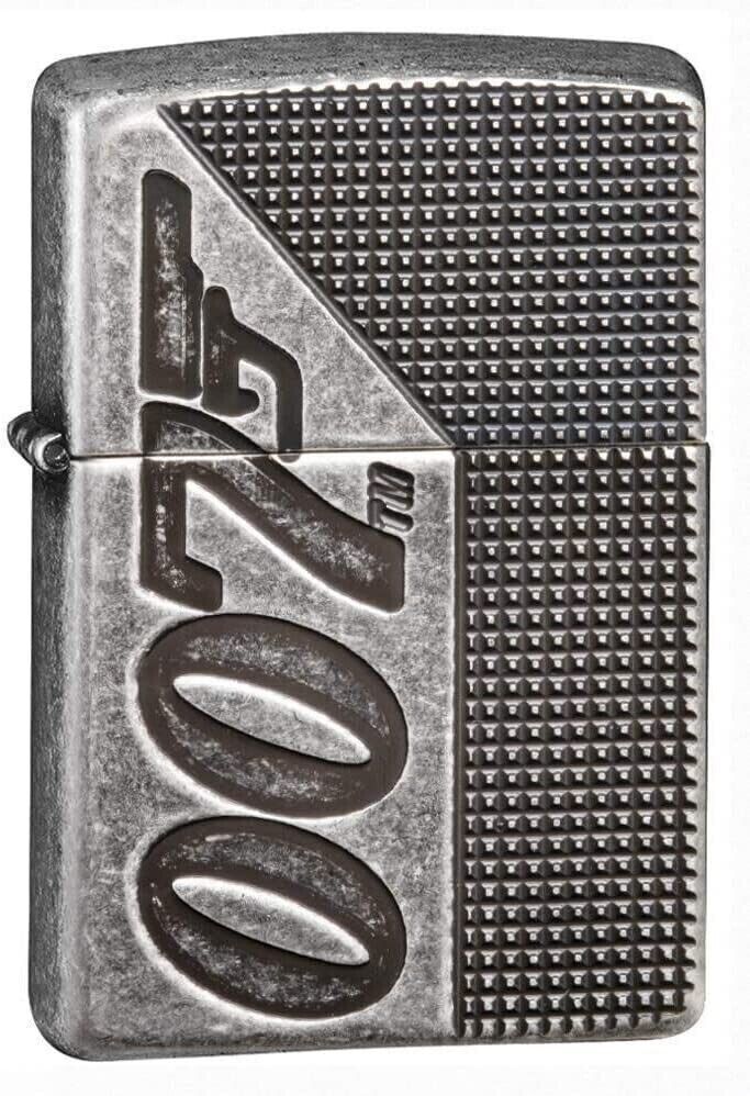 Zippo 49033, James Bond 007 Design, Deep Carve Armor Antique Silver Lighter
