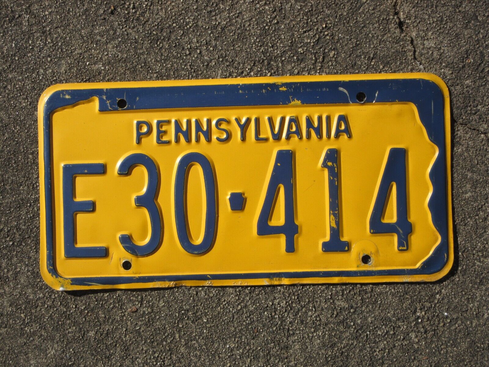 Pennsylvania Shape License Plate PA 1965 1966 1967 1968 1969 1970- Pick Your Tag