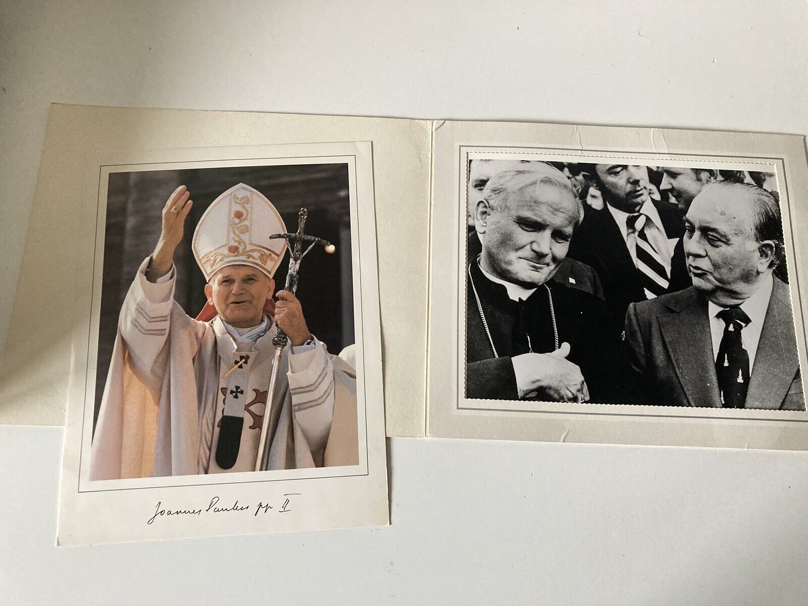 POPE JOHN PAUL II GLOSSY PHOTO 1979 CARDINAL WOJTYLA w CHICAGO MAYOR DALEY 1976