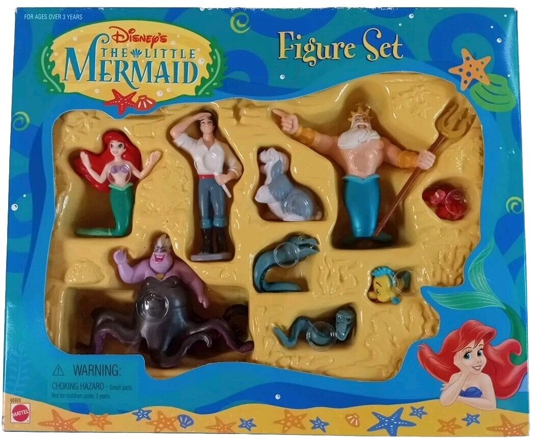 Mattel Disney's Little Mermaid Figure (65920) Set of 9 - New in Box, Vintage
