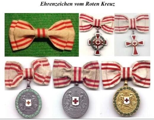 Austria Hungary Medal Ribbon WWI Red Cross Merit 1864 - 1914