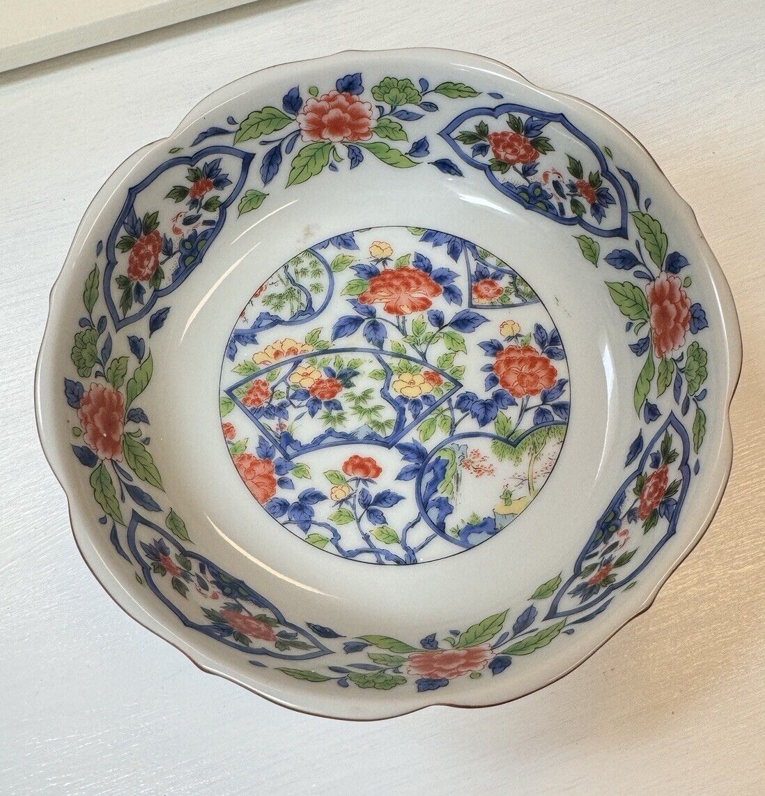 Vintage Andrea By Sadek Imari Porcelain Decorative Bowl