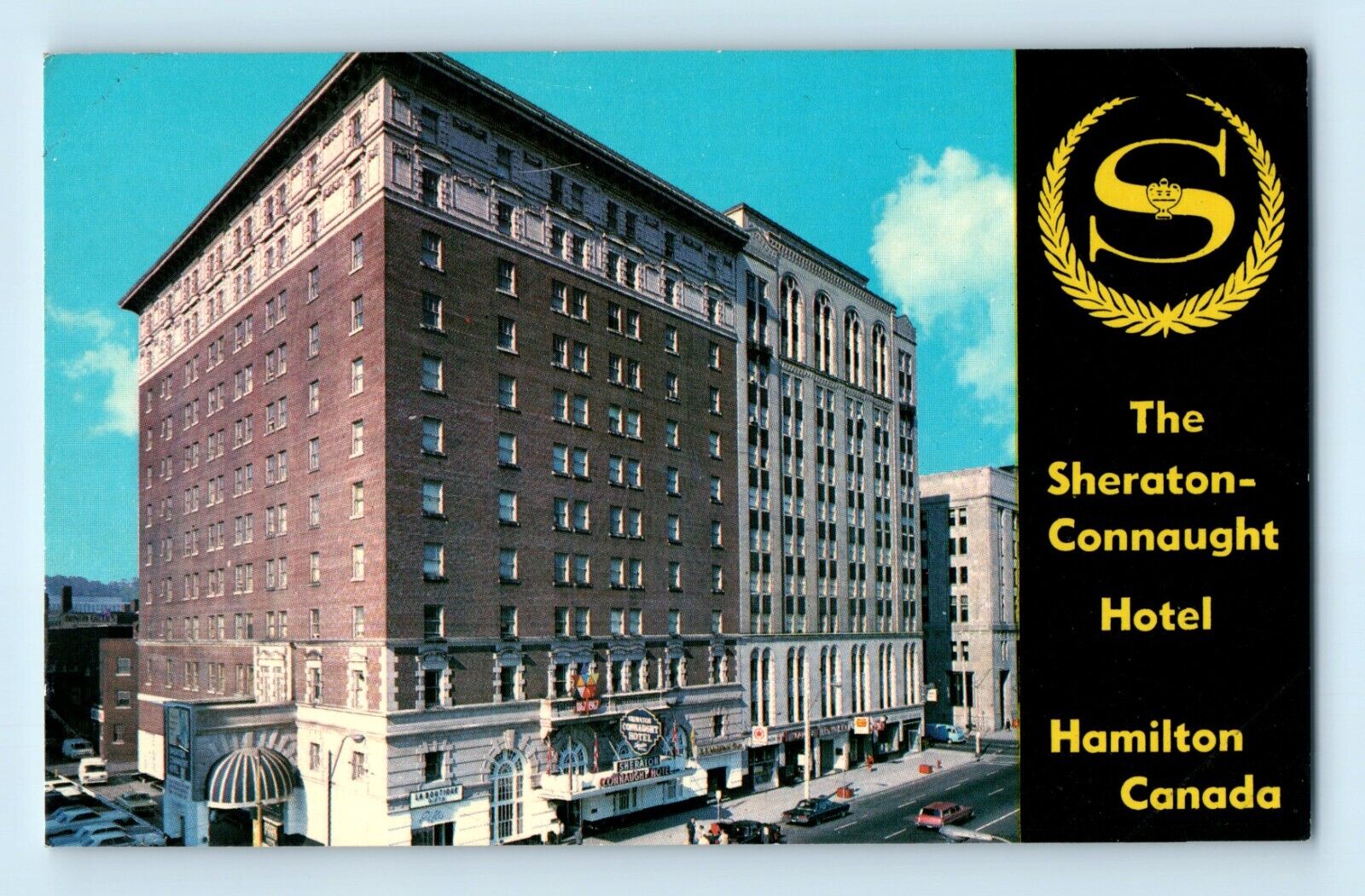 Sheraton Connaught Hotel Downtown Hamilton Canada Kiltie Lounge Postcard C1