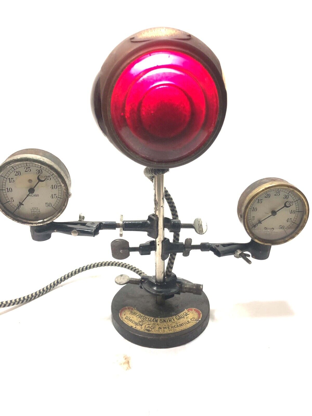 Antique Steampunk Lamp with Dietz Sentinel Tail Light Model 20