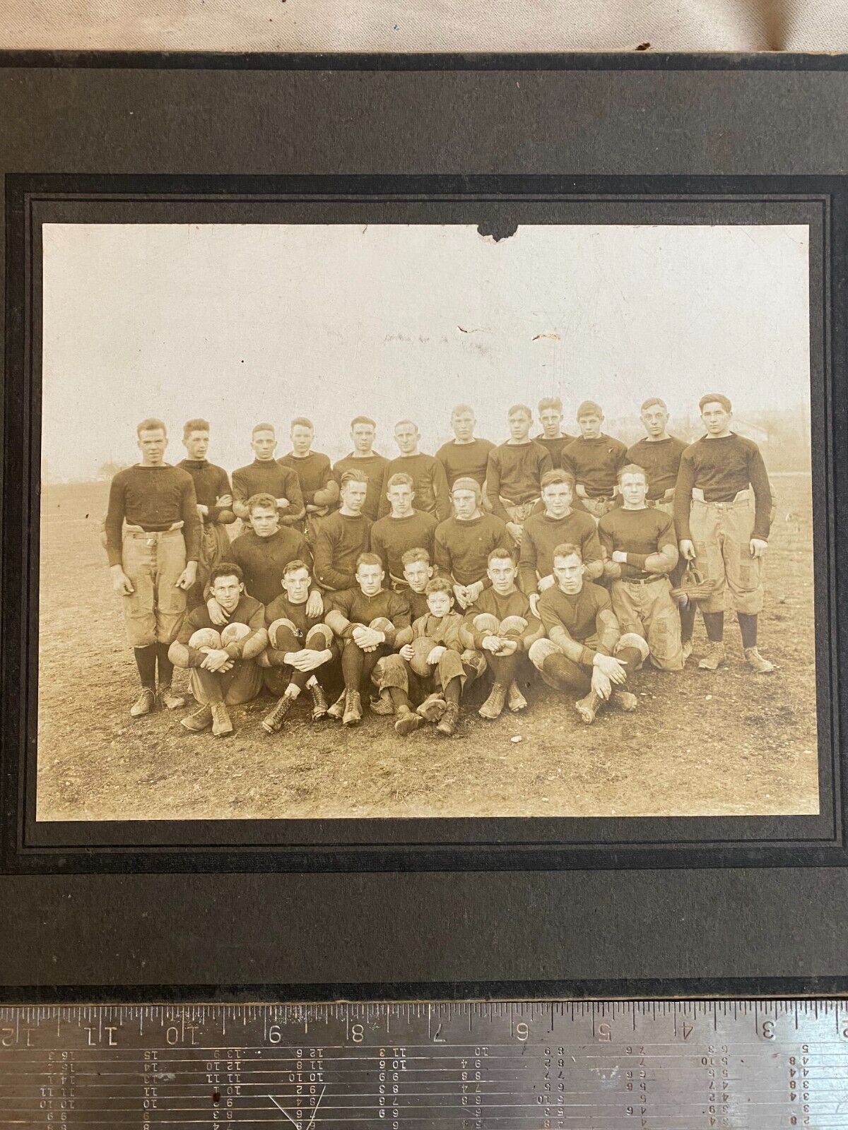 Antique Cabinet Photo University of Washington or High School Football Team Big