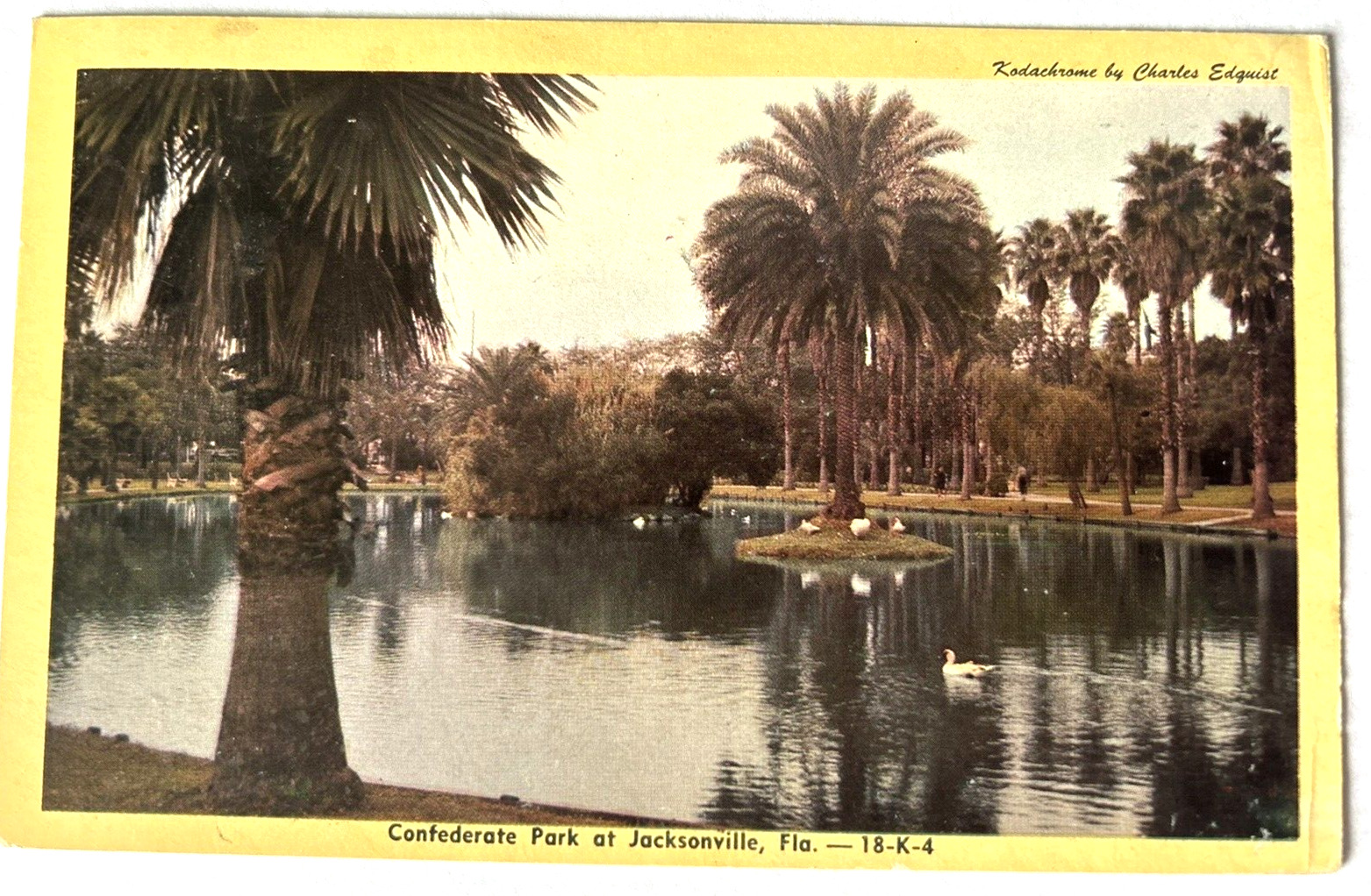 Confederate Park Jacksonville, Florida c1940s Vintage Chrome Postcard  a10