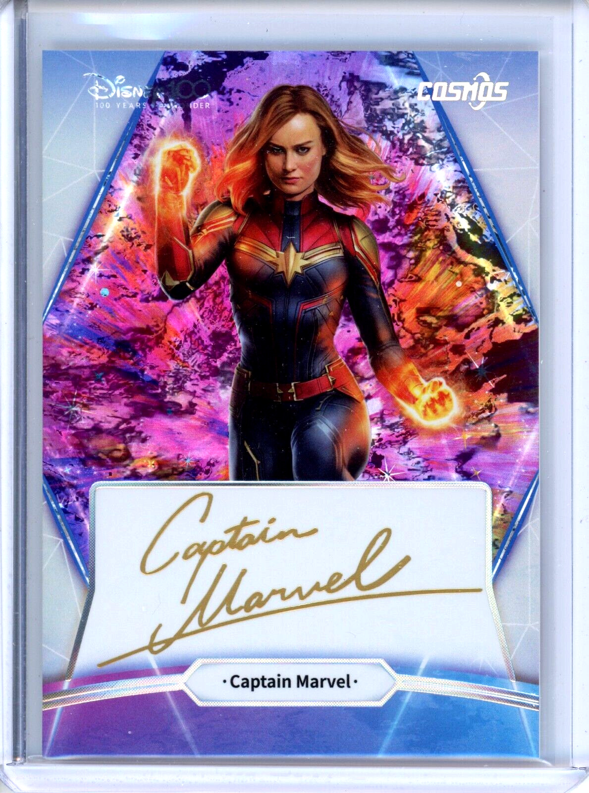 Captain Marvel 2023 Kakawow COSMOS DISNEY 100 ALL-STAR Signature Auto /88