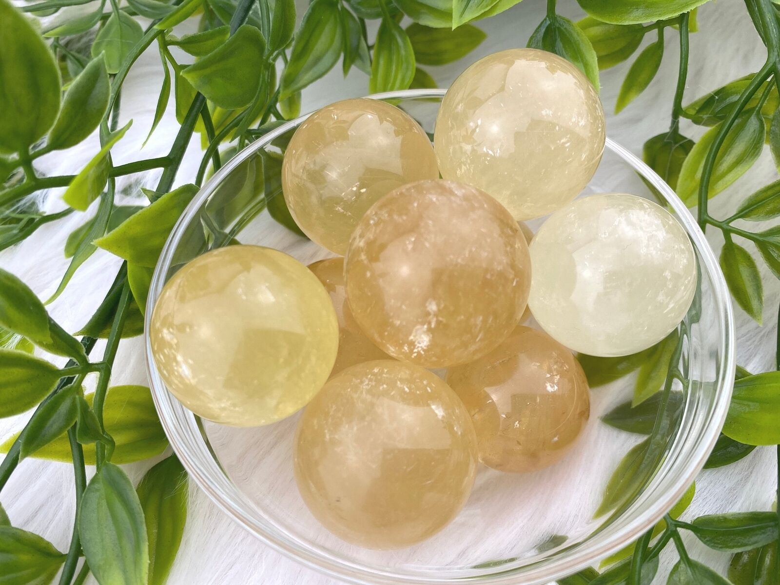 Honey calcite sphere - honey calcite crystal ball - honey calcite sphere with