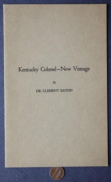 1942 Kentucky Colonel booklet signed by historian James Winston Coleman Jr RARE-