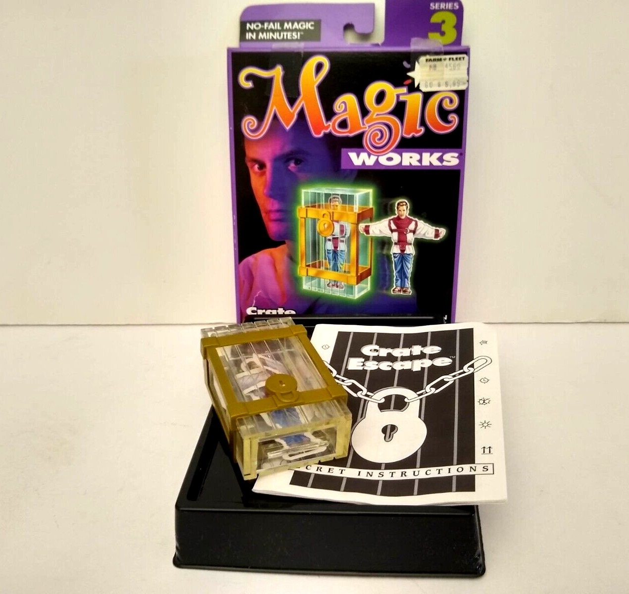 Magic Works Milton Bradley CRATE ESCAPE TRICK Complete kit 1995 SERIES 3