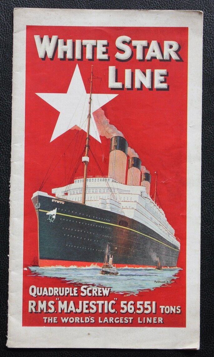 WHITE STAR LINE RMS MAJESTIC & OLYMPIC HUGE 52\