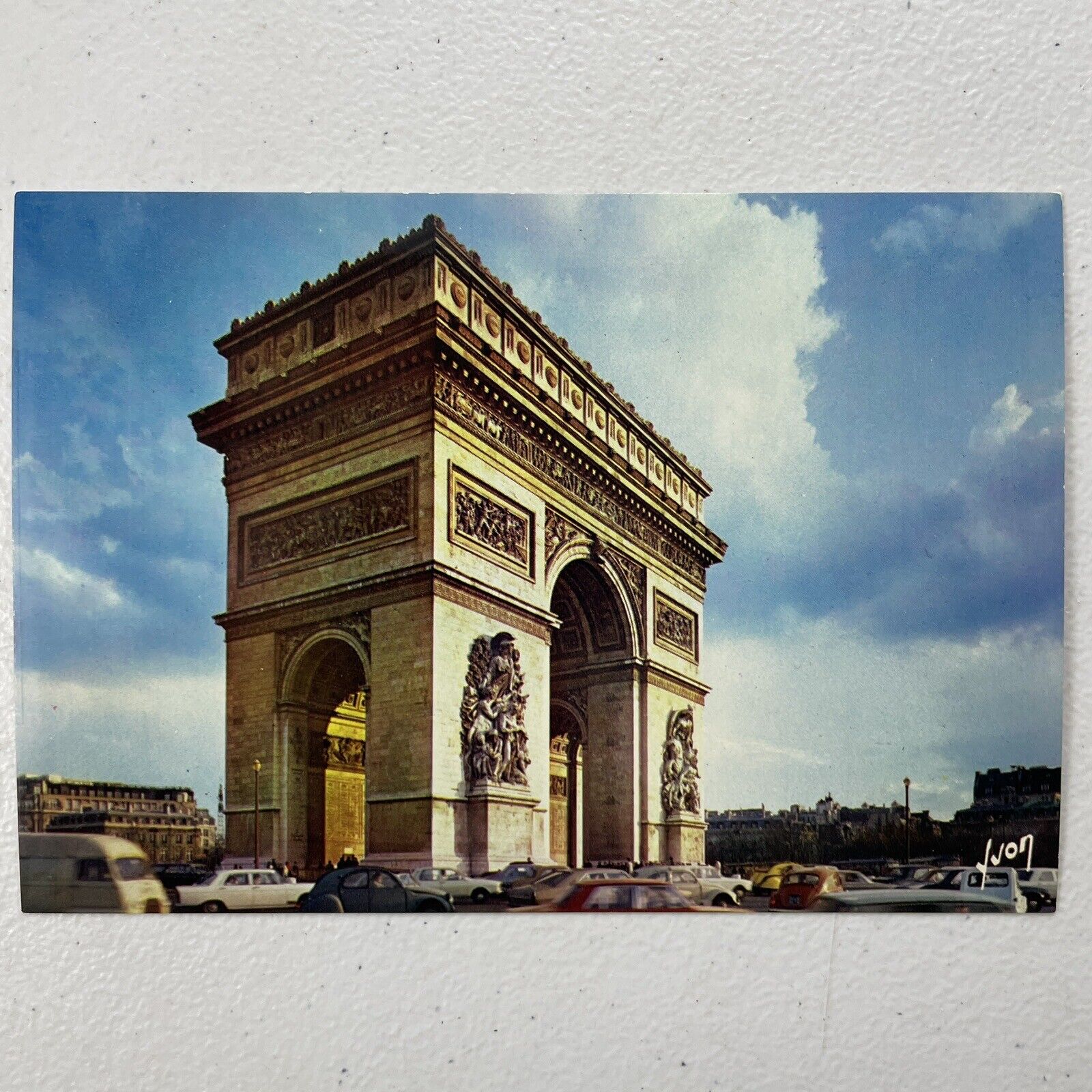 Vintage Paris l\'Arc de Triomphe France Postcard - Unposted