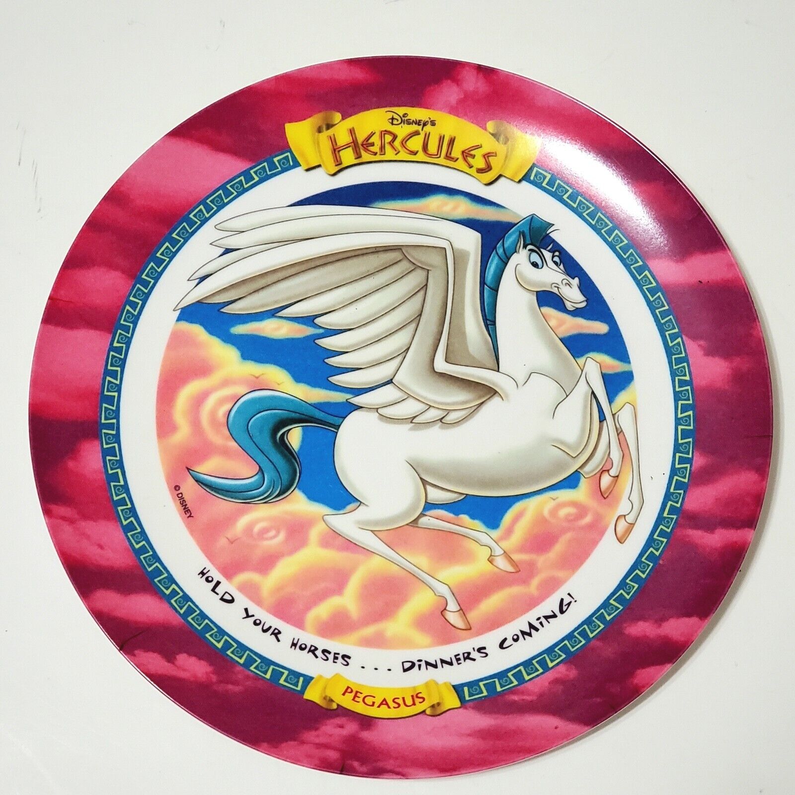 UNUSED Vintage McDonald\'s 1997 Disney Hercules Pegasus Collectors Melamine Plate