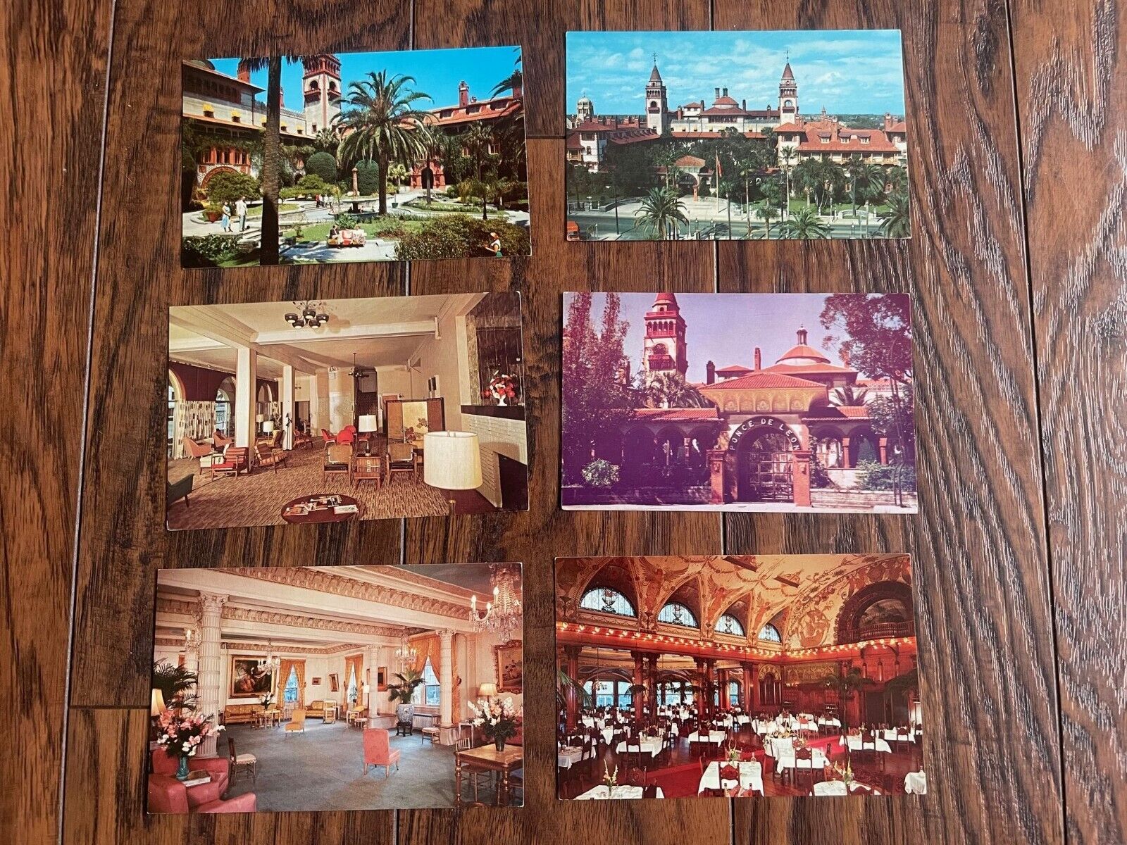 Hotel Ponce De Leon St. Augustine FL Lot of 6 Vintage Postcards Florida