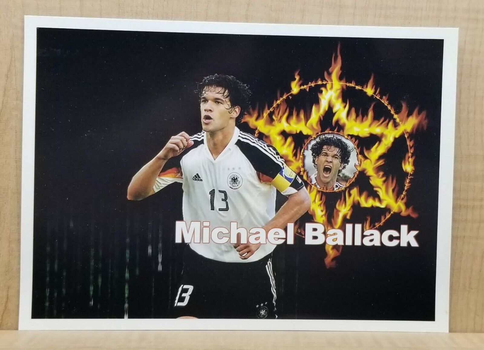 Michael Ballack 2006 Postcard German Soccer Midfielder 