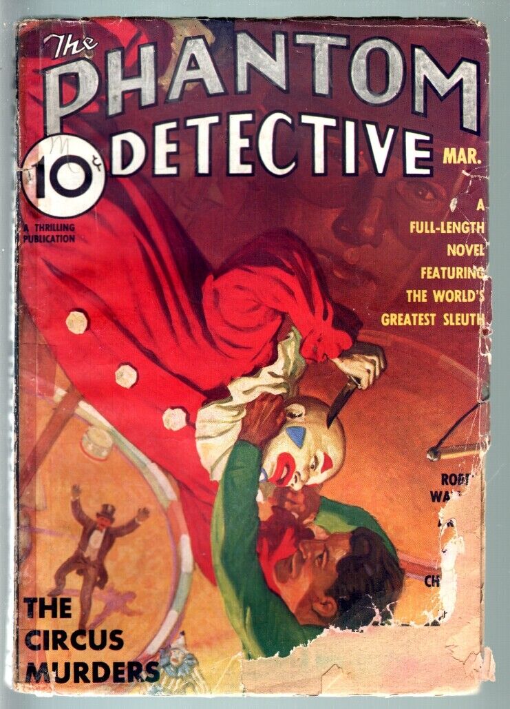 Phantom Detective--March 1936--Pulp Magazine--Thrilling--P/FR
