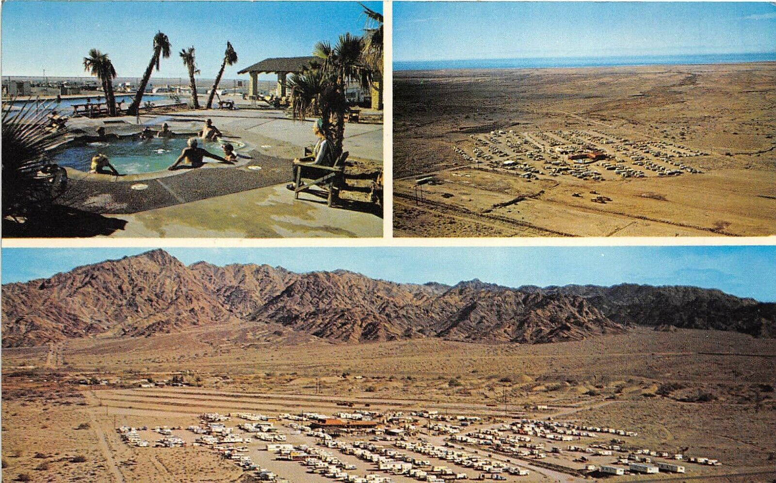 Niland California 1960s Postcard Fountain Of Youth Spa Multiview