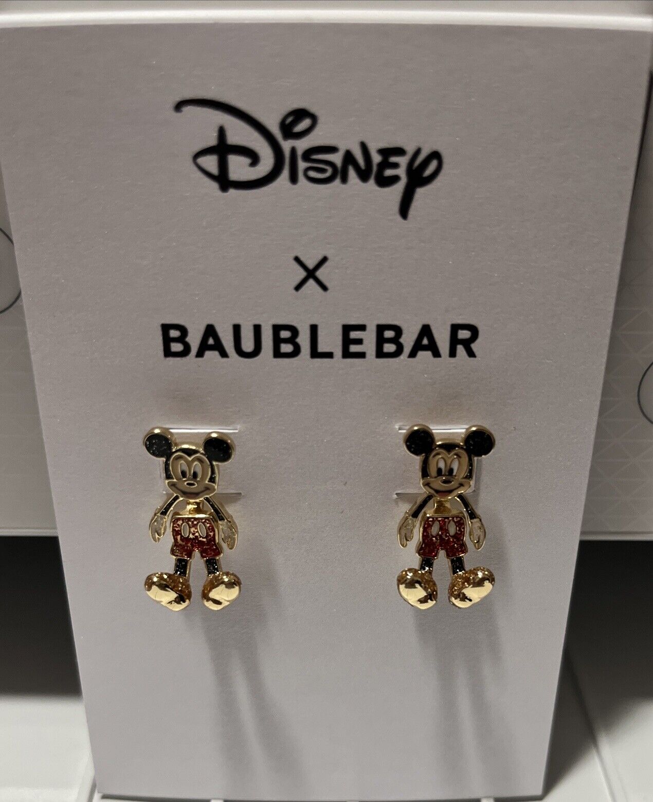 Disney x Baublebar Full Body Mickey Mouse Earrings Set Adorable Brand New