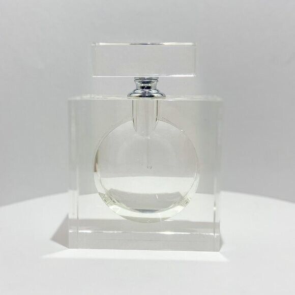 Simple and Elegant Square Crystal Clear Perfume Bottle