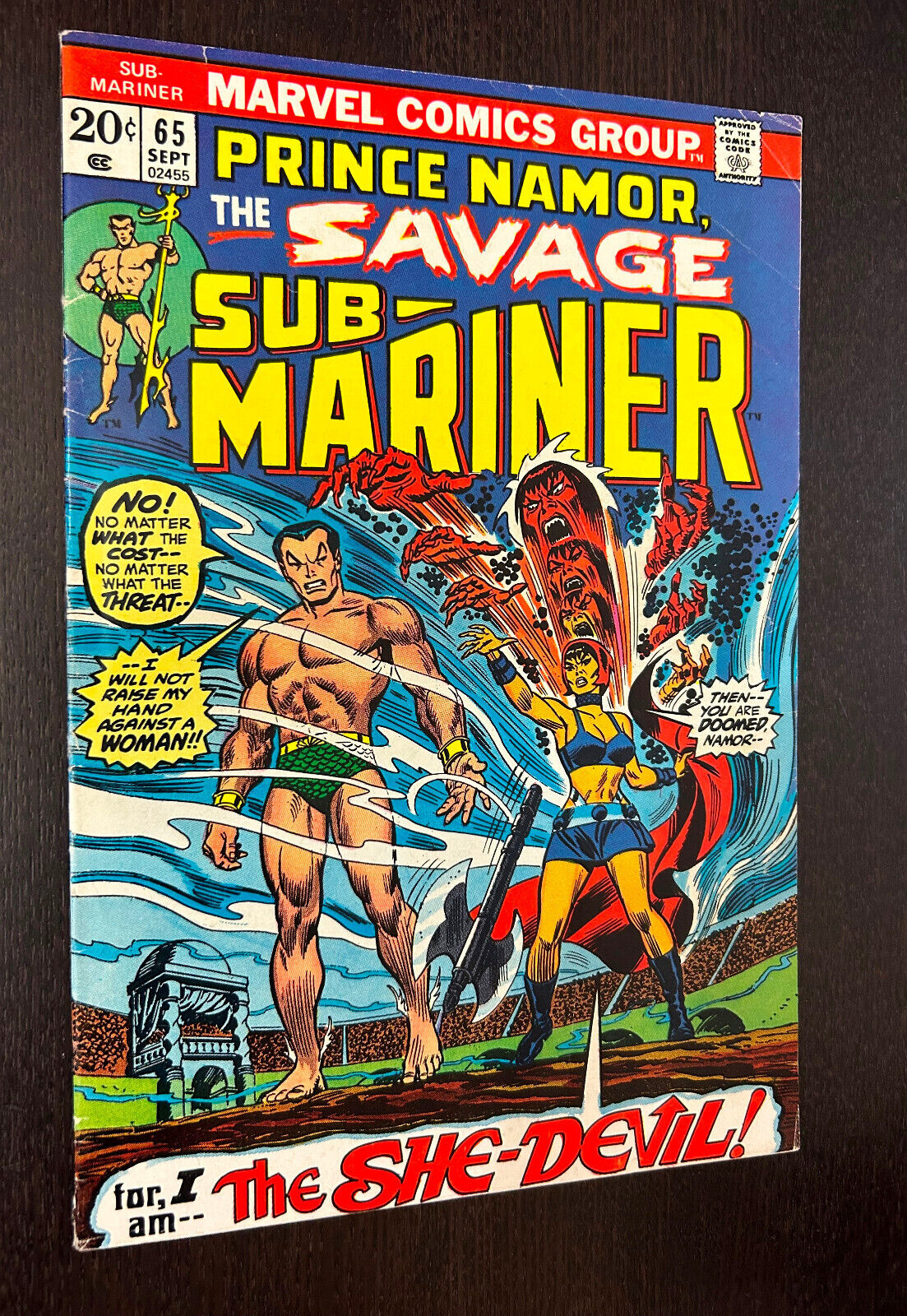 Prince Namor SUB-MARINER #65 (Marvel Comics 1973) -- Bronze Age -- VG