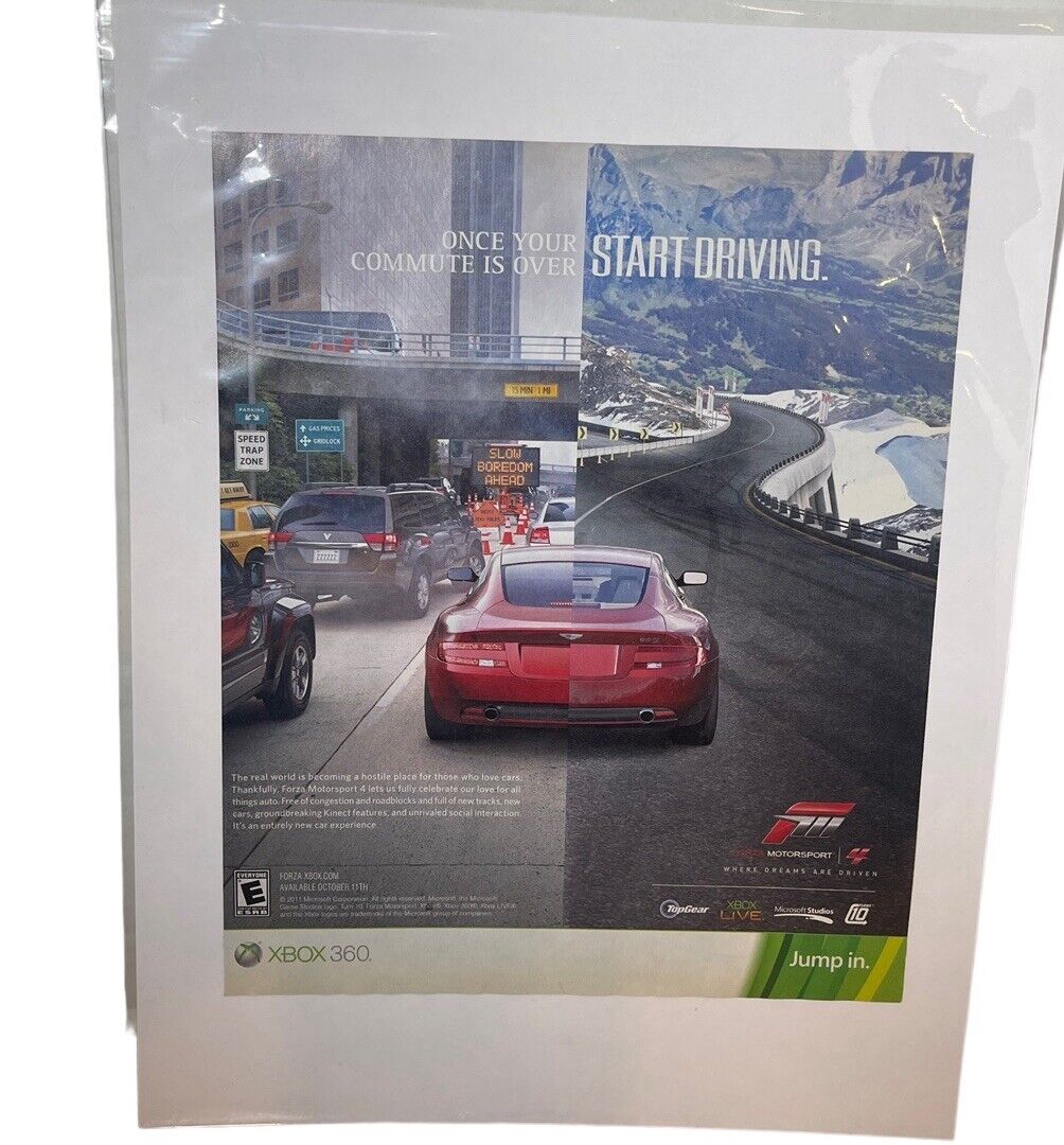 2011 Forza Motorsport 4 Video Game Vintage Print Ad