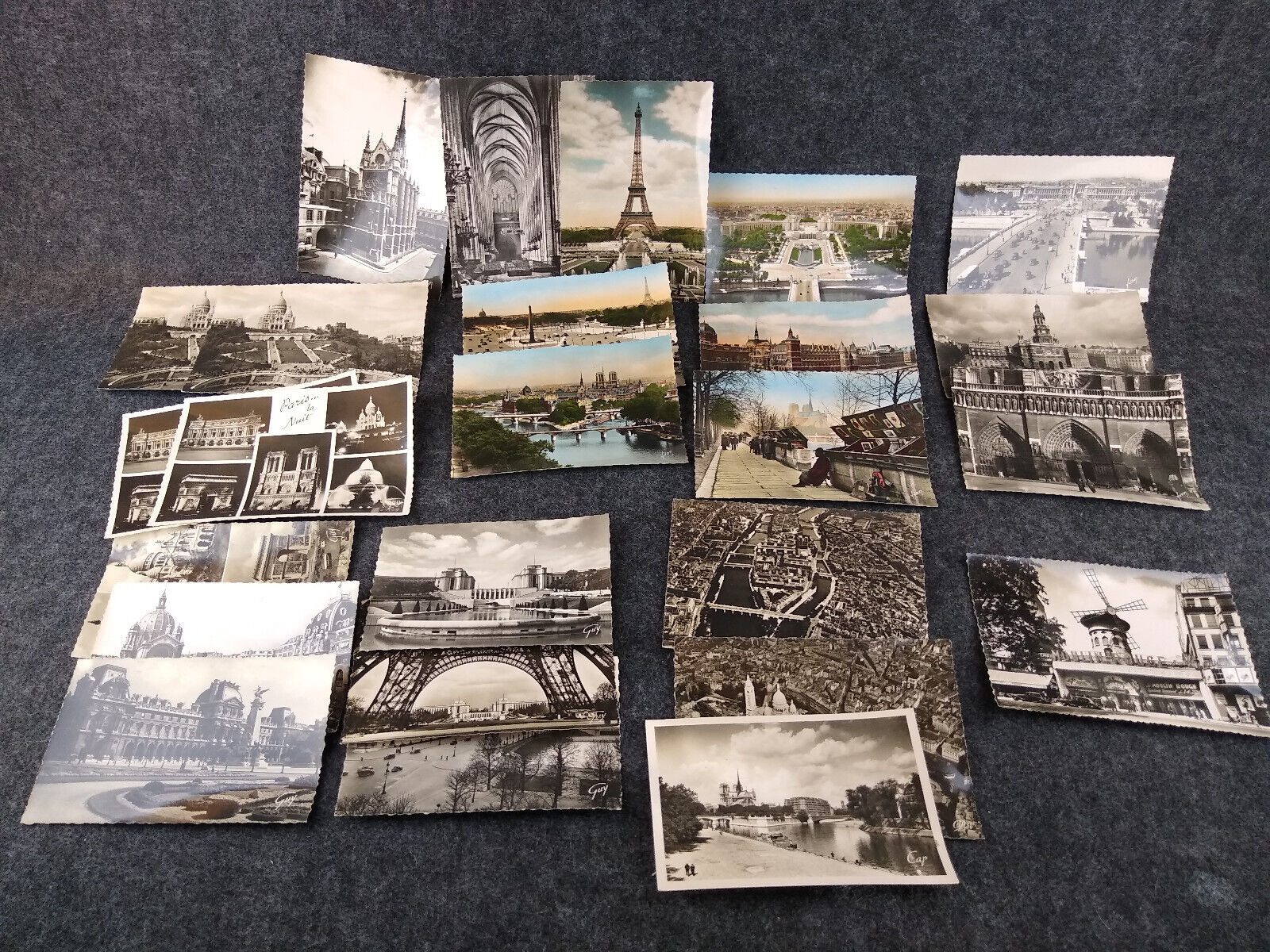 25 Vintage France Postcards Real Photo RPP Unposted Tinted Travel Souvenir Paris