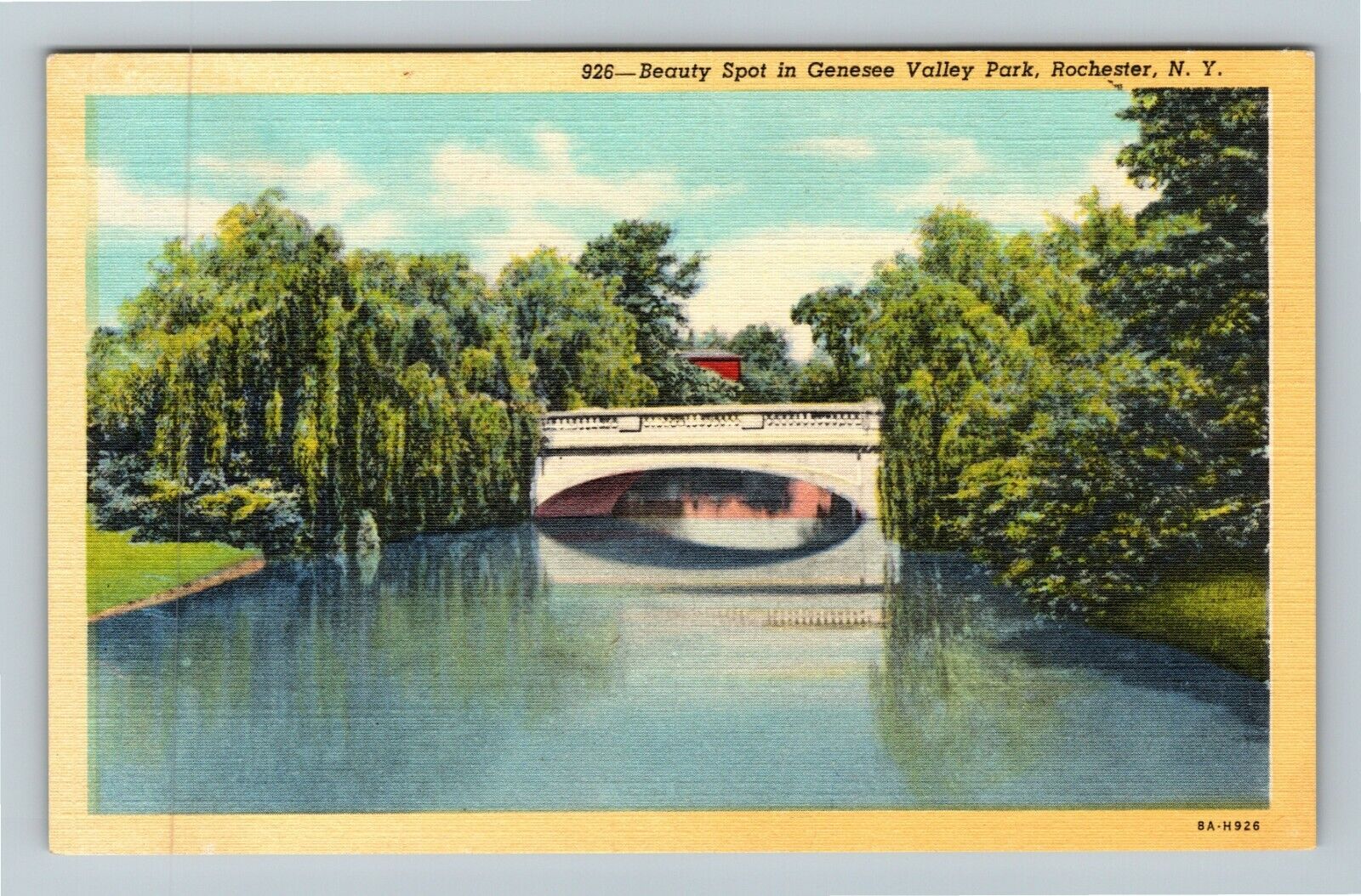Rochester NY-New York, Beauty Spot In Genesee Valley Park, Vintage Postcard