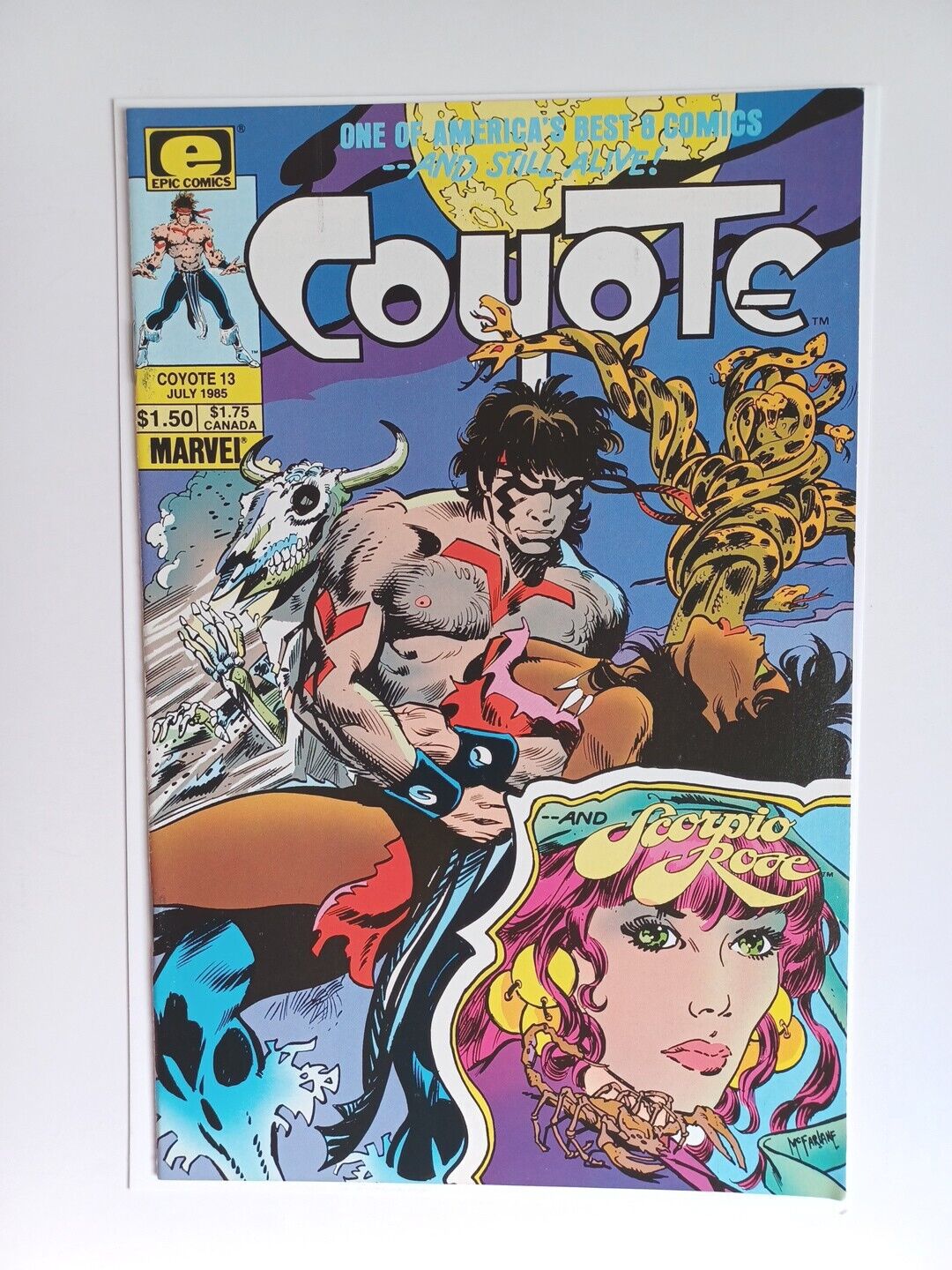 Coyote #13 1st Cover Art Todd McFarlane Scorpio Rose 11 Marvel Epic Comics 1985