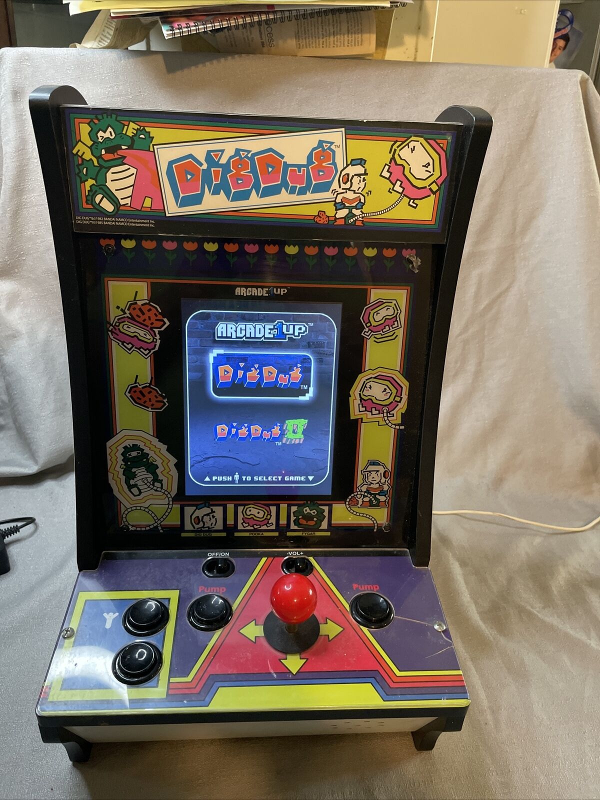 Arcade 1UP Dig Dug Tabletop Game Classic 18.5\